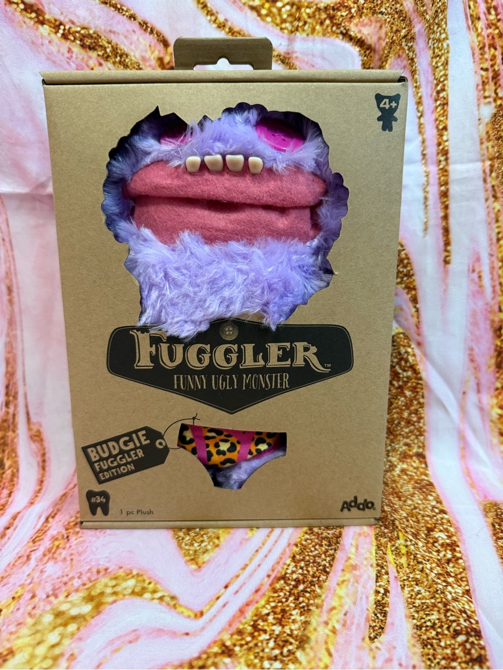 Fuggler Budgie Funny Ugly Monster Plush - Purple & Pink